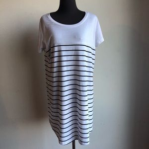 Cotton on sz L striped shirt dress